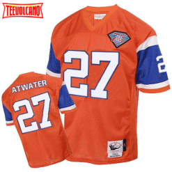 Denver Broncos Steve Atwater Orange 75th Patch Throwback Jersey