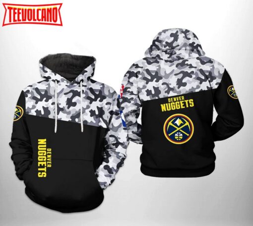 Denver Nuggets NBA Camo Veteran Team 3D Printed Hoodie