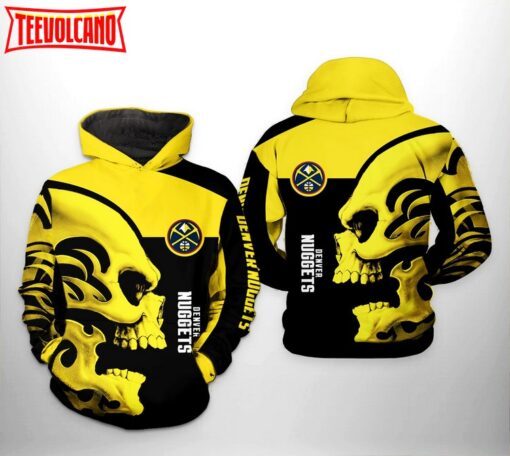 Denver Nuggets NBA Skull Team 3D Printed Hoodie