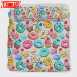 Dessert Cupcake Donut Bed Sheets Duvet Cover Bedding Sets