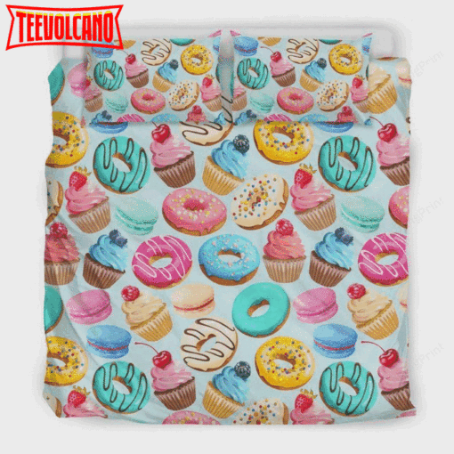 Dessert Cupcake Donut Bed Sheets Duvet Cover Bedding Sets