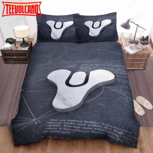 Destiny Logo Wallpaper Bed Sheets Duvet Cover Bedding Sets