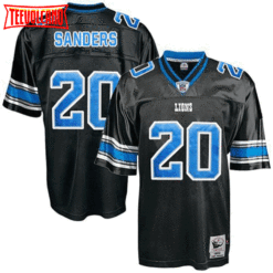 Detroit Lions Barry Sanders Black Throwback Jersey