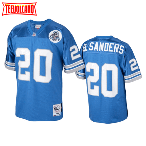 Detroit Lions Barry Sanders Blue 1993 60th Anniversary Throwback Jersey