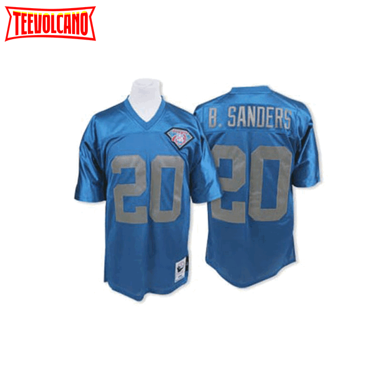 Detroit Lions Barry Sanders Blue 1994 75th Anniversary Throwback Jersey