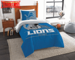 Detroit Lions Bedding Set (Duvet Cover &amp Pillow Cases)