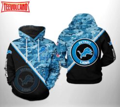 Detroit Lions NFL Camo Team 3D Printed Hoodie