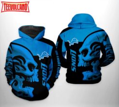 Detroit Lions NFL Skull 3D Printed Hoodie