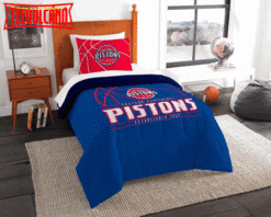 Detroit Pistons Bedding Set (Duvet Cover &amp Pillow Cases)