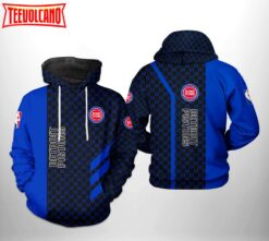 Detroit Pistons NBA Team Pattern Mix 3D Printed Hoodie Zipper Hoodie