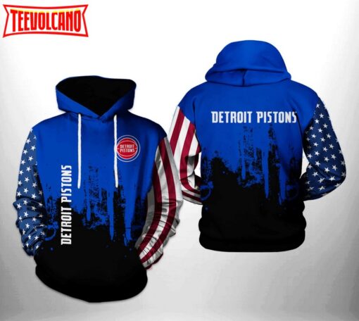 Detroit Pistons NBA Team US 3D Printed Hoodie