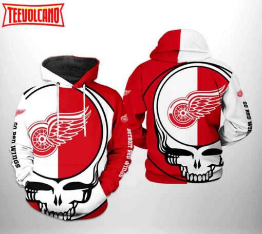 Detroit Red Wings Grateful Dead 3D Printed Hoodie