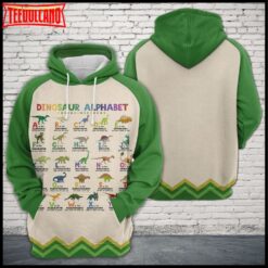 Dinosaur Alphabet 3D Printed Hoodie