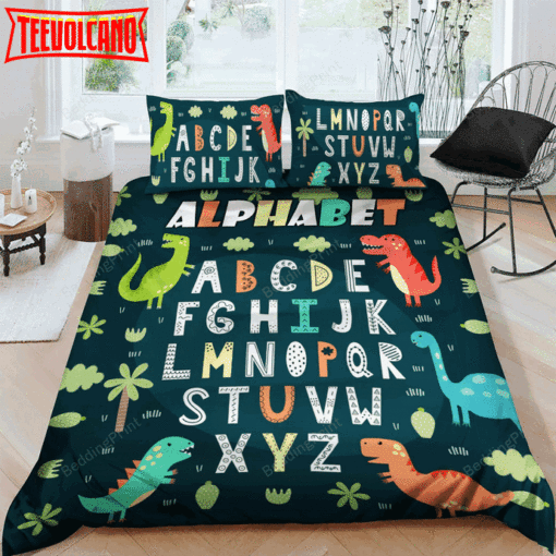 Dinosaur Alphabet Bed Sheets Duvet Cover Bedding Sets