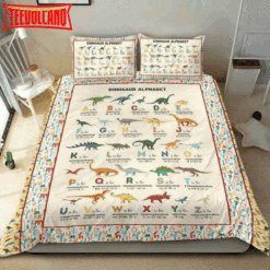 Dinosaur Alphabet Duvet Cover Bedding Set