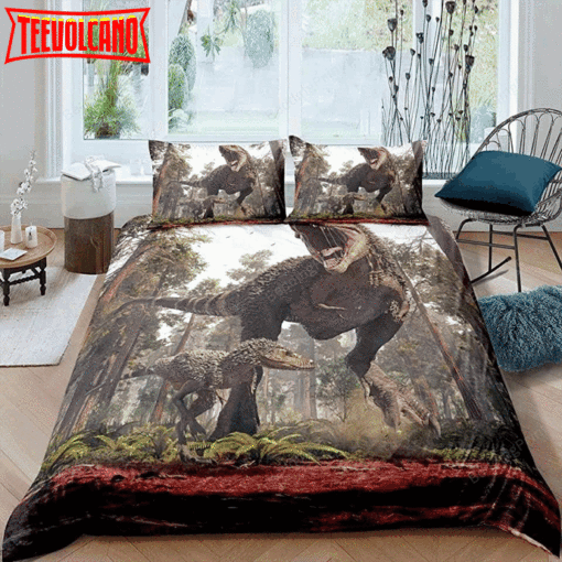 Dinosaur In Jurassic World Bed Sheets Duvet Cover Bedding Sets