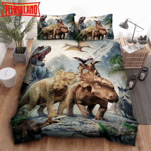 Dinosaur Species Jurassic Bed Sheets Duvet Cover Bedding Sets