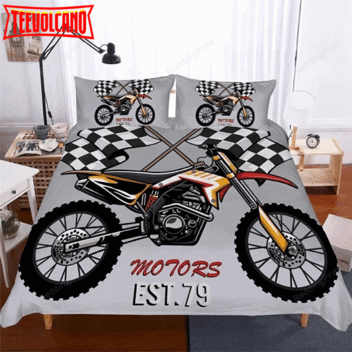 Dirt Bike Racing 3d Duvet Cover Bedding Set