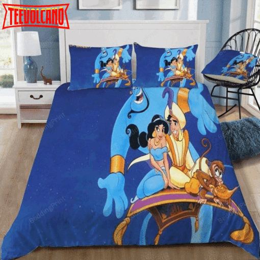 Disney Aladdin And Jasmine Duvet Cover Bedding Set