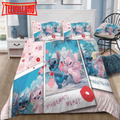 Disney Lilo And Stitch Picture Collage Duvet Cover Bedding Set