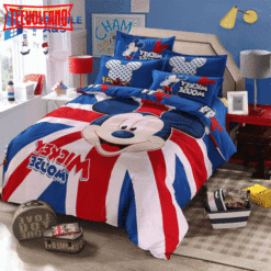 Disney Mickey Mouse Uk Flag Bedding Set