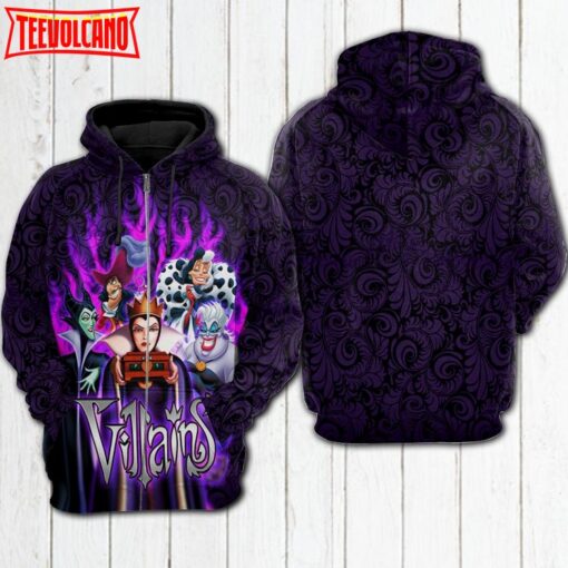 Disney Villains 3D Printed Hoodie