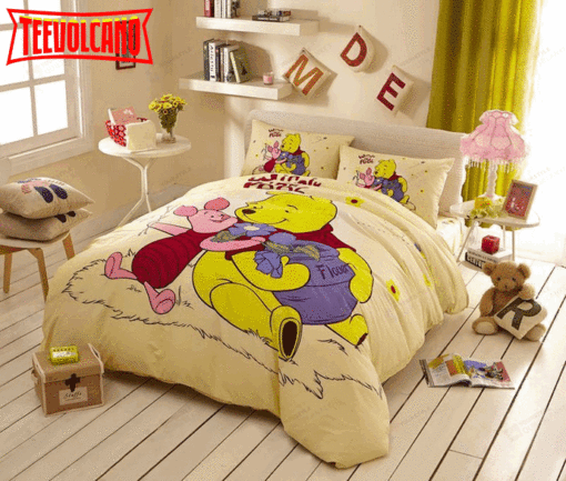 Disney Winnie The Pooh And Piglet Duvet Cover Bedding Set