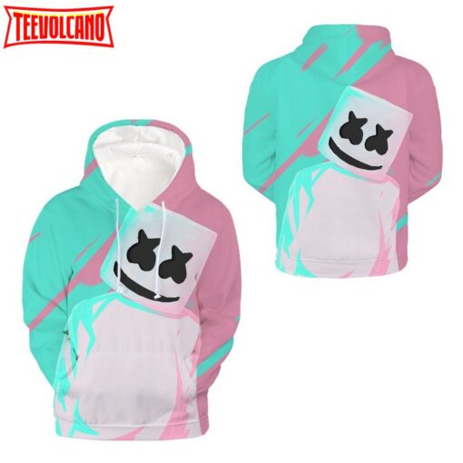 Dj Marshmello 3D Printed Hoodie Zipper Hoodie