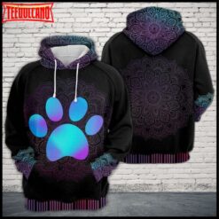 Dog Pawprint Zen Pattern 3D Printed Hoodie