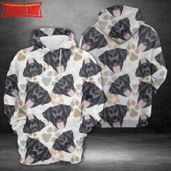 Dog Paws Black Labrador 3D Printed Hoodie