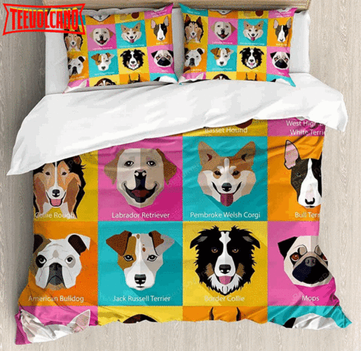 Dogs Pattern Bed Sheets Duvet Cover Bedding Sets