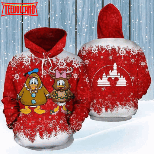 Donald And Daisy Cute Christmas Costume 3D Printed Hoodie