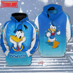 Donald Duck Cute Happy Art 3D Printed Hoodie