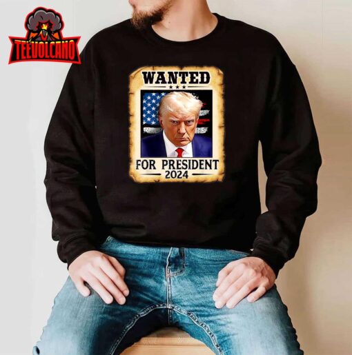 Donald Trump Mug Shot Wanted For U.S. President 2024 T-Shirt