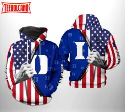 Duke Blue Devils NCAA US FLag 3D Printed Hoodie