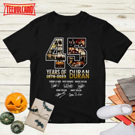 Duran Duran 45 Years Anniversary T-Shirt, Duran Duran Band Signature Shirt