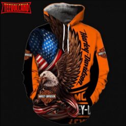 Eagle Harley Davidson 3D Printed Hoodie