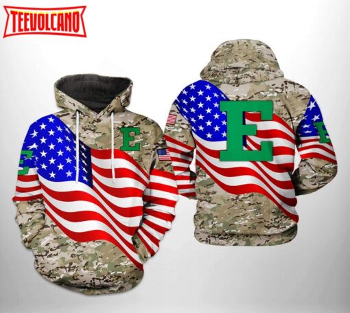 Eastern Michigan Eagles NCAA US Flag Camo Veteran 3D Printed Hoodie