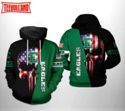 Eastern Michigan Eagles NCAA US Flag Skull 3D Printed Hoodie