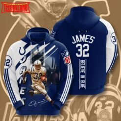 Edgerrin James Indianapolis Colts 3D Printed Hoodie