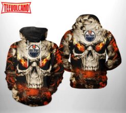 Edmonton Oilers NHL Skull 3D Printed Hoodie