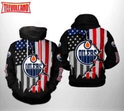 Edmonton Oilers NHL US FLag Team 3D Printed Hoodie