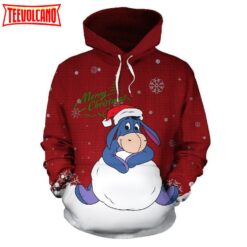 Eeyore Christmas 3D Printed Hoodie