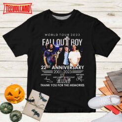 Fall Out Boy World Tour 2023 22nd Anniversary 2001 – 2023 Band T shirt