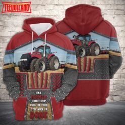 Farmer And Tractor 3D Printed Hoodie