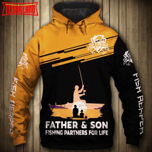 Father And Son Fishing Partners For Life 3D Printed Hoodie