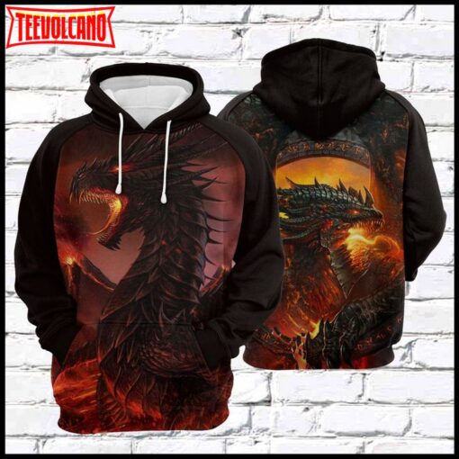 Fire Dragon 3D Printed Hoodie