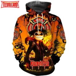 Firefighter Jack Skellington 3D Printed Hoodie