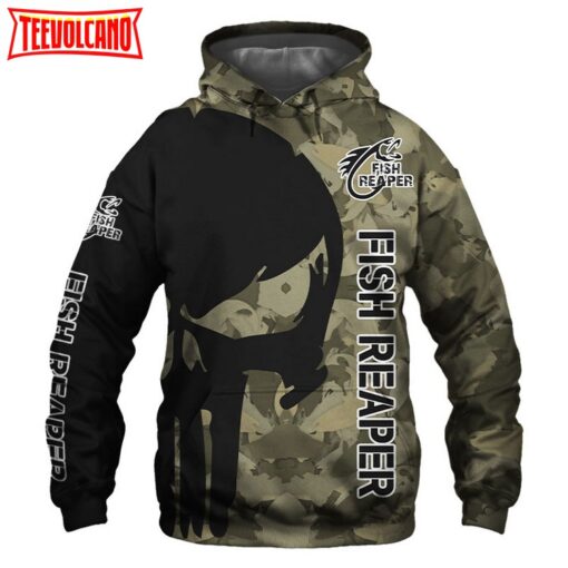 Fishing Camouflage Punisher 3D Printed Hoodie