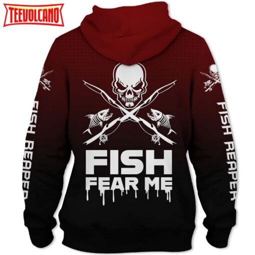 Fishing Fish Fear Me 3D Printed Hoodie